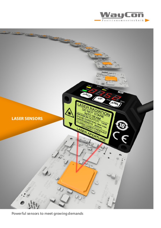 Laser sensor catalog as PDF document